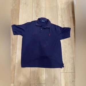 Polo Ralph Lauren Men's XLT Tall Blue Cotton Polo Shirt Pony Logo 100% Cotton
